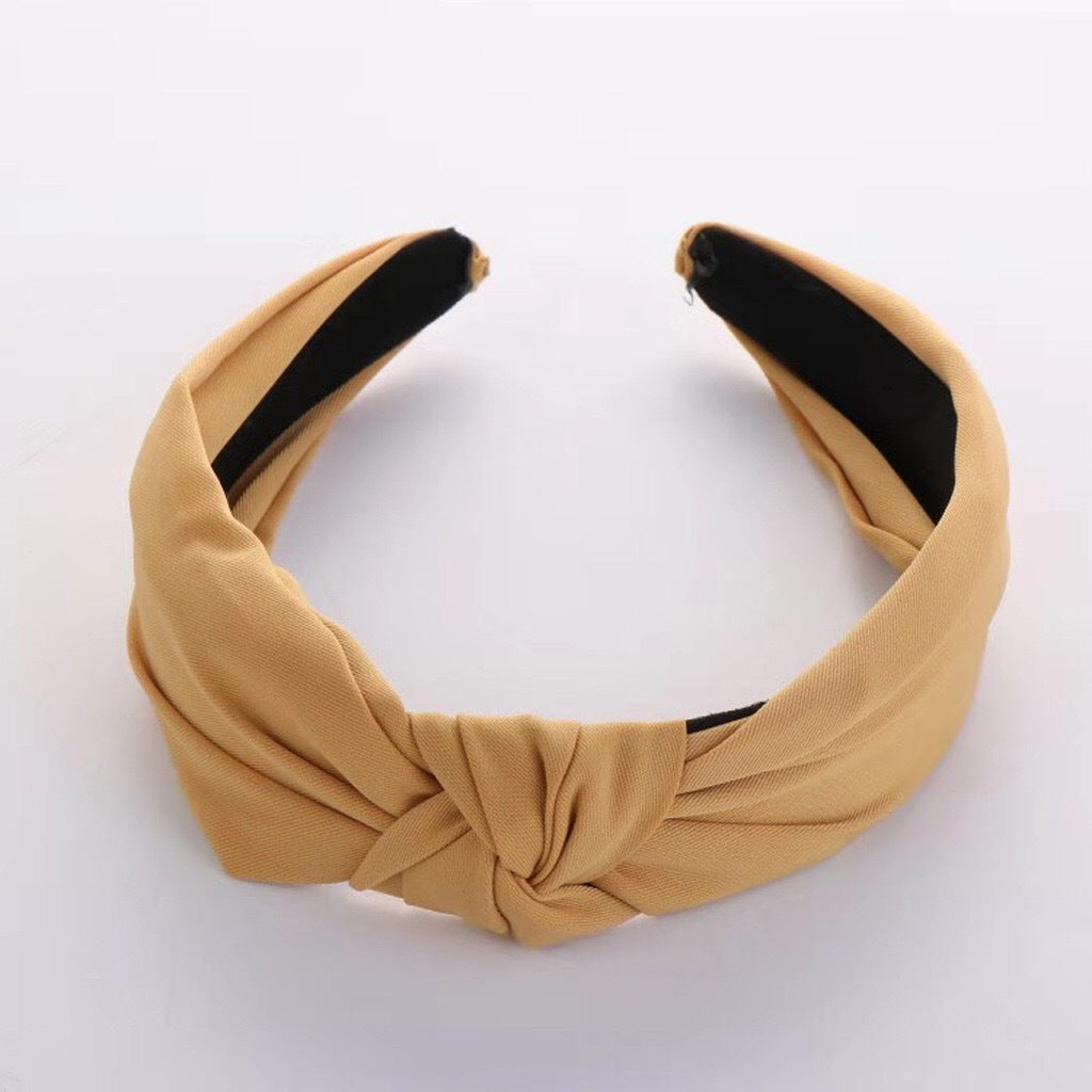 Cross-knotted headband