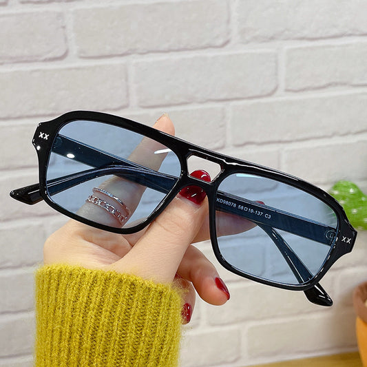 Double Bridge Polygonal Sunglasses