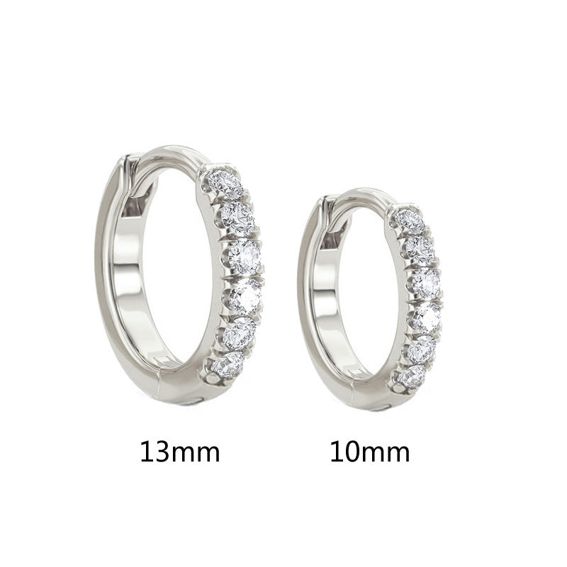 Round micro-set earrings