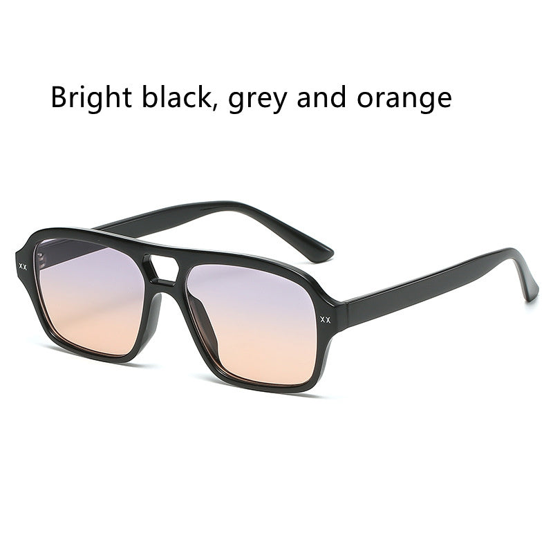 Double Bridge Polygonal Sunglasses
