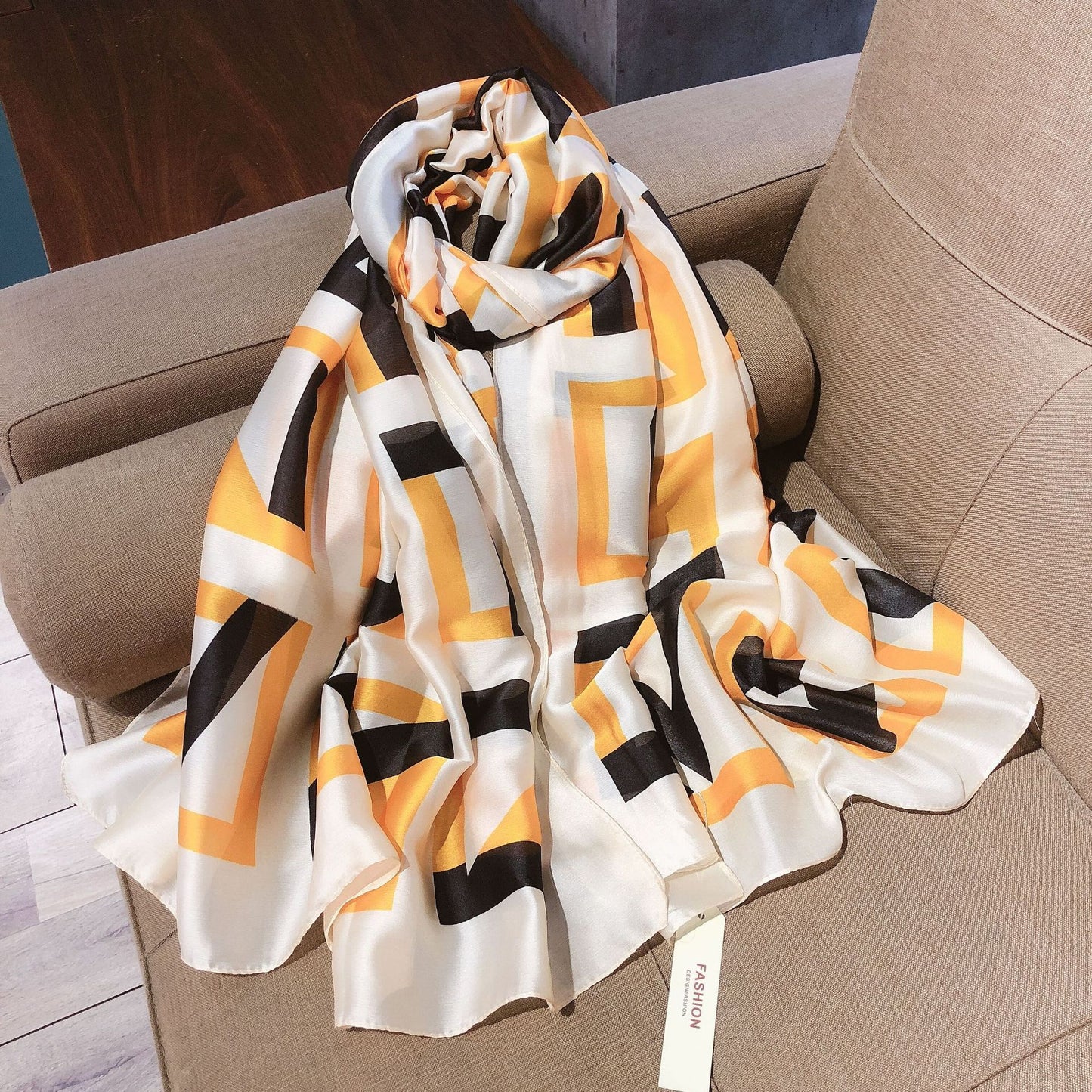 European And American Long Silk Scarf