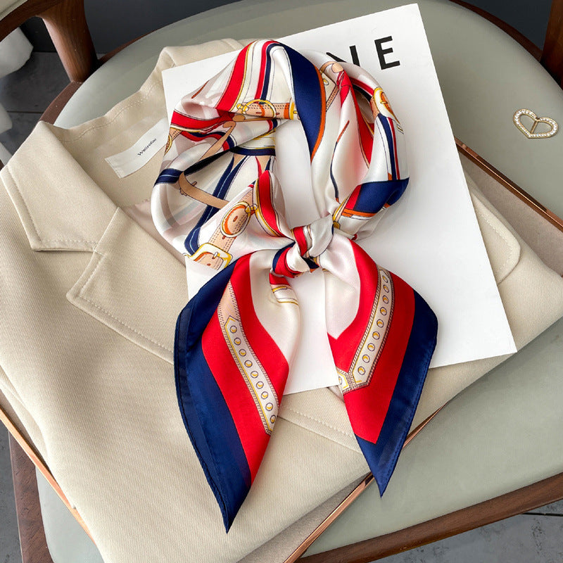Silk Striped High-grade Scarf