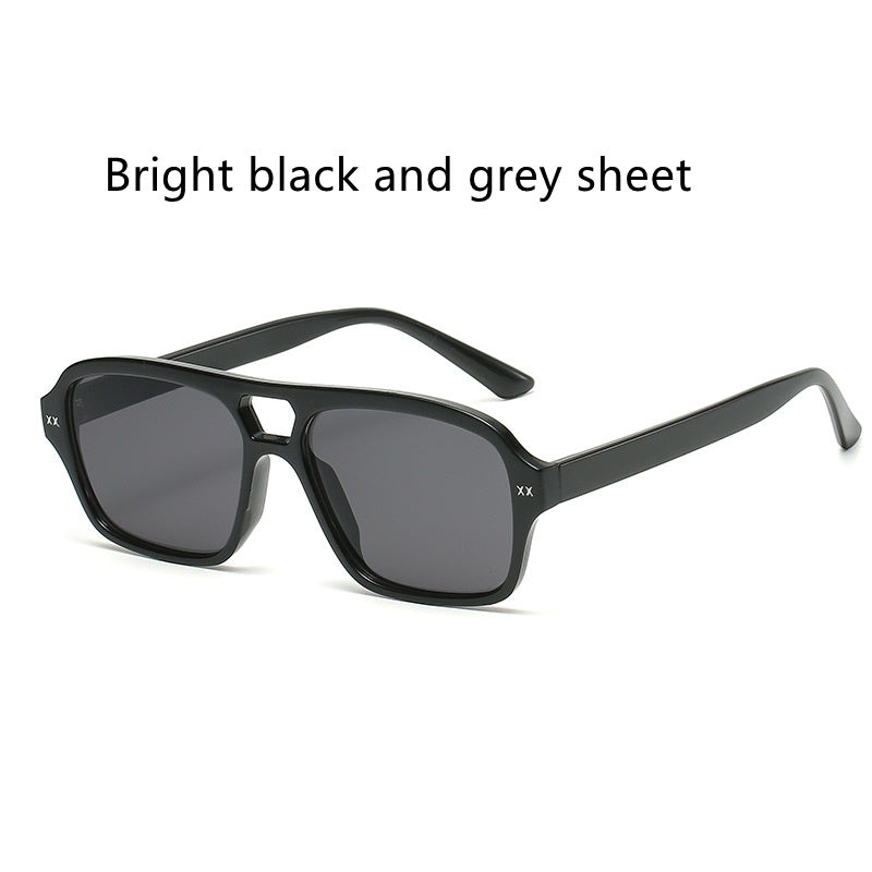 Double Bridge Polygonal Sunglasses