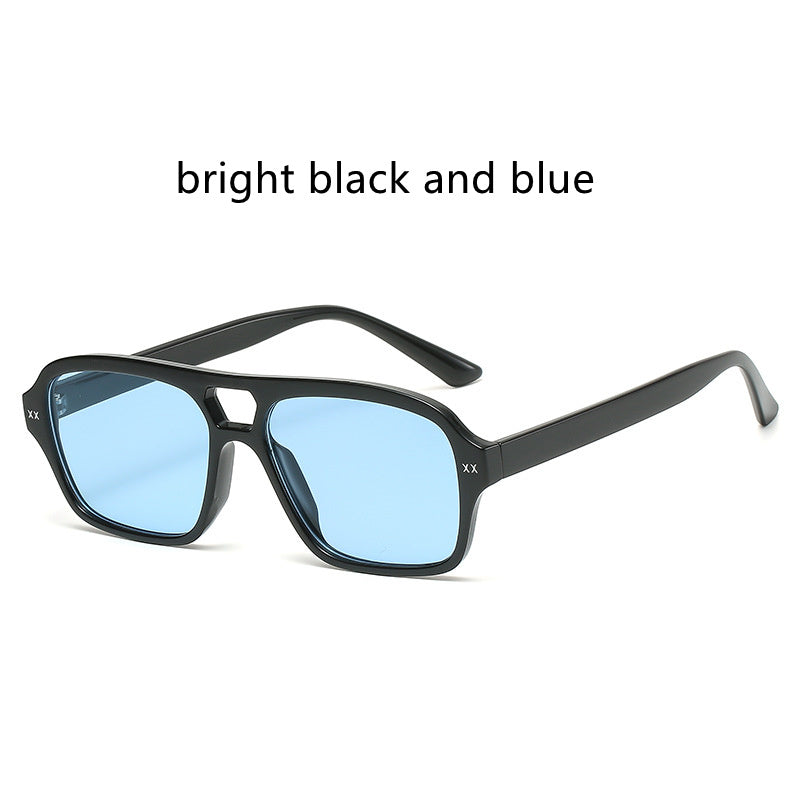 Double Bridge Polygonal Sunglasses